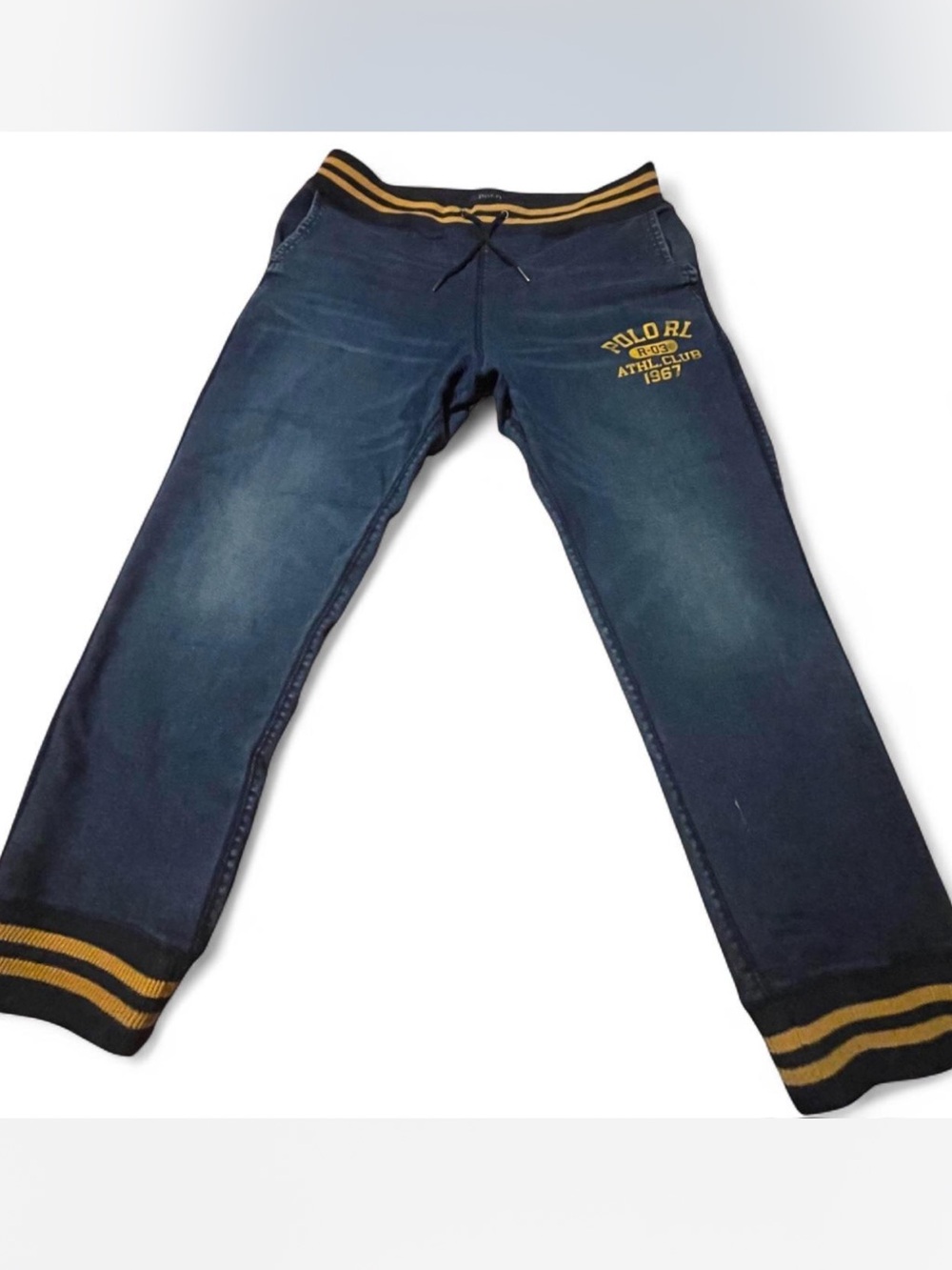 Polo by Ralph Lauren Graphic Denim Slim Fit Joggers Athl Club 1967 XL / TG - Picture 5 of 9